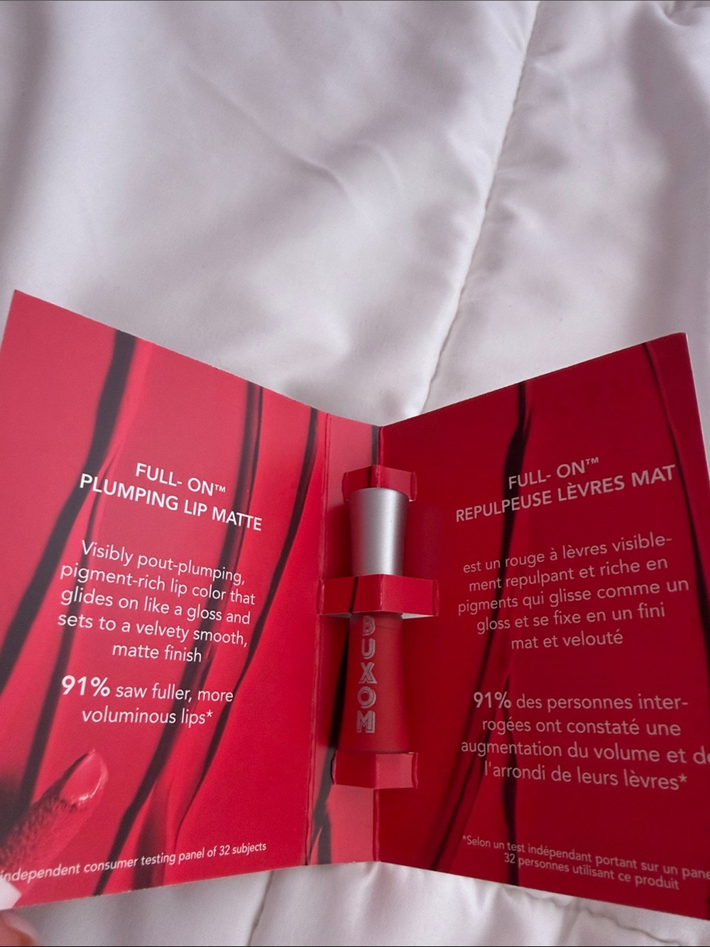 Buxom Full On Plumping Lip Matte Drop Some $ Red Mini Travel Size 1.5 mL